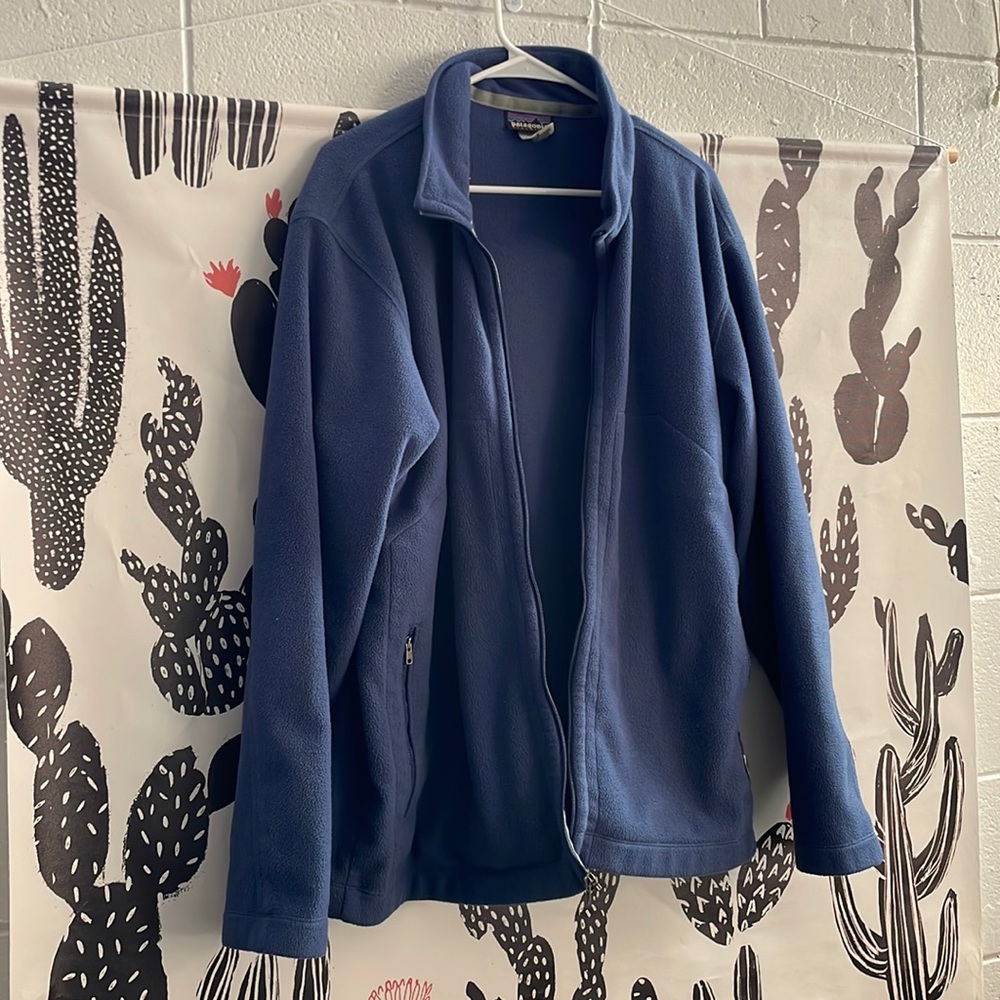 PATAGONIA | Vintage 90s Blue Synchilla Fleece Zip Up Jacket